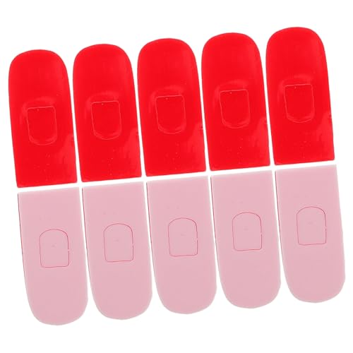 TEHAUX 20pcs Adhesive Presser Foot Pads for Sewing Machines Durable Plastic Bottom for Overlock Machines Easy Application Lightweight Compatibility with Serger and Standard Sewing