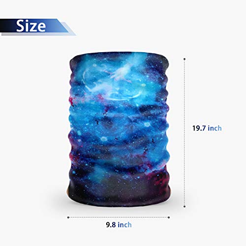 n a Seamless Face Cover Bandana Neck Gaiter Scarf Face Protection Magic Scarf Headwear for Outdoors, Festivals, Sports (Blue-14)