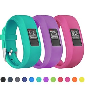 Mosstek Compatible with Garmin Vivofit 3/Vivofit Jr/Vivofit Jr 2 Bands for Kids Girls Boys Women, Colorful Cute Soft…