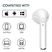Dual Side Wireless Bluetooth Headset Earbuds Stereo Earphone for Apple AirPods iPhone 8, 8 Plus, X, 7, 7 Plus, 6s, 6S Plus iPhone 5 (White)