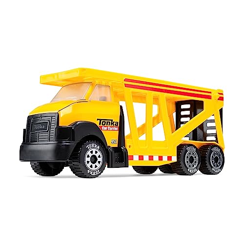 Tonka Steel Classics | Car Carrier | Kids Construction Toys for Boys and Girls, Vehicle Toys for Creative Play, Motor Skill Development for Kids Ages 3+ | Basic Fun 06263 FFP