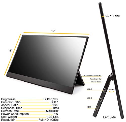 13 3 Inch Portable Monitor G Story Uhd 4k Ips Eye Care Portable Gaming Monitor For Ps4 Ps5 Xbox One Switch Laptop Pc Usb C 60hz Portable Screen With Freesync Hdr Hdmi Dual Speaker Vesa Compatible Pricepulse