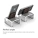 elago® M3 Stand [Silver/Authentic Walnut] - [Premium Aluminum][Hybrid Design][Optimal Angle] – for All iPhones, iPad Mini, Galaxy and Other Smartphones