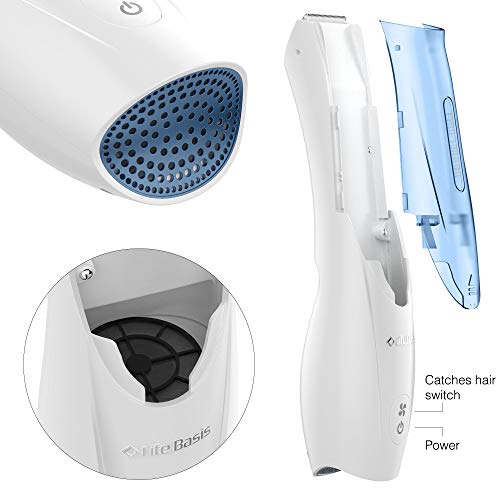 Life Basis Hair Clipper Cordless Rechargeable, Electric Hair Trimmer, Professional Haircut for Adult, Kids, Babies with 3 Combs Setting Length, Collecting Broken Hair, 8 Kits