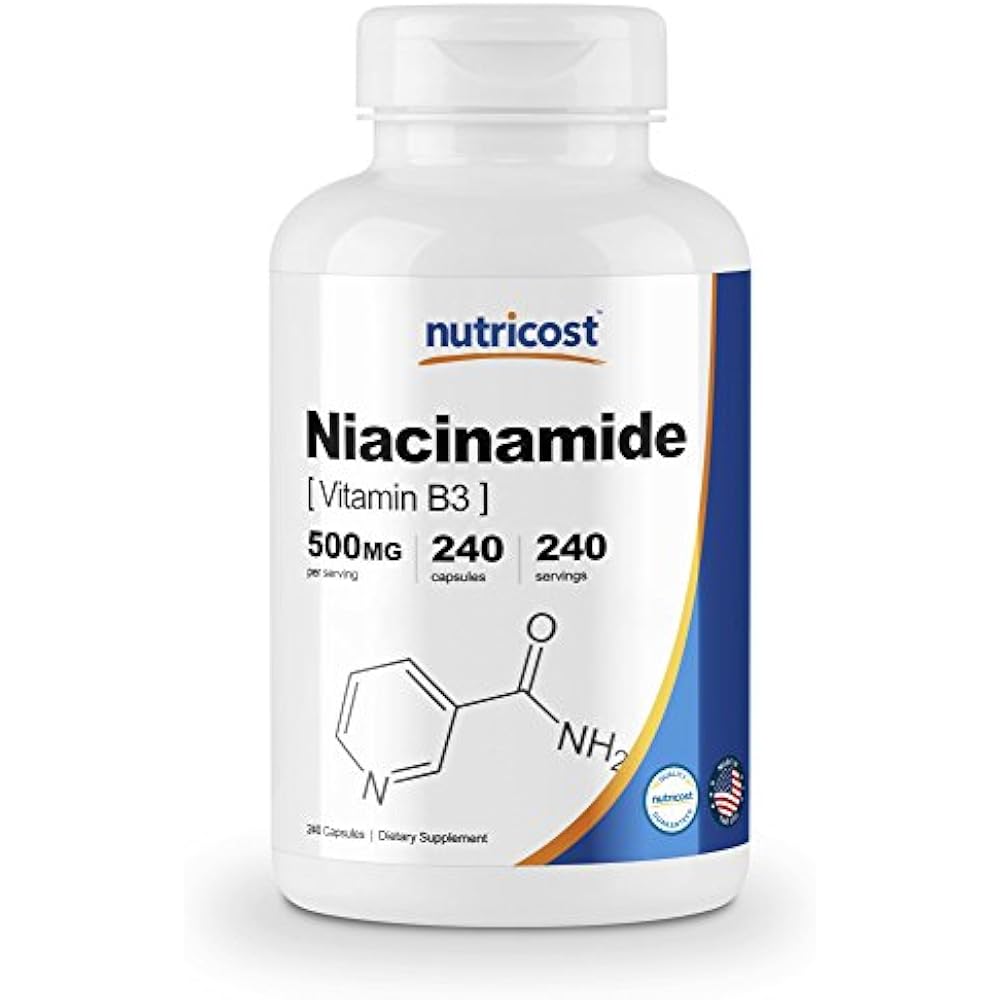 Nutricost Niacinamide Vitamin B3 500 mg without Niacin Flush Skin 240 Capsules 702669933773 eBay