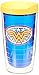 Tervis 1084014 Wonder Woman Tumbler with Emblem and Yellow Lid 16oz, Blue