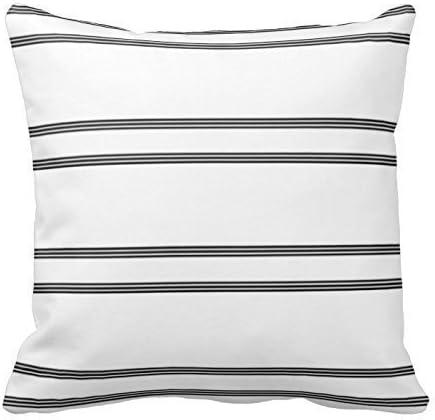 Amazon Com Karilshop Black White Stripe Wave Linen Throw Pillow