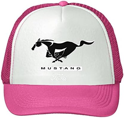 Opeeda Pink Adjustable Trucker Hat Snapback Caps For Men/Women Printed MUSTANG Ford