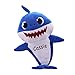 Puka Creations Personalized Blue Cutie Daddy Shark Light and Sound Toy Plush Stuffed Animal for Boys and Girls with Custom Name