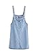 Verdusa Women's Classic Straps Denim Bib Sleeveless Ripped Pocket Dress