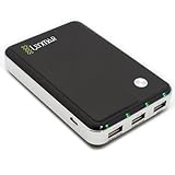 Lenmar Helix 11000 mAh 3 USB Port (4.4A total) Power Bank External Portable Charger Battery Pack for Charging Batteries of iPhone 4 5 6 6 Plus iPad Android Galaxy S5 S4 S3 Note 3 Note 4 Phones Tablets and other USB Powered Devices with Micro USB Cable, Black