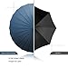 Becko Manual Open & Close Umbrella Long Umbrella with 24 Ribs, Durable and Strong Enough for the Wind and Rain, Easy to Carry on Your Back By Its Own Bag (Blue)