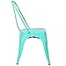 Poly and Bark Metal Modern Dining Chair, Industrial Mid Century Kitchen Cafe Restaurant Side Chair, Stackable, Aqua (Set of 4)