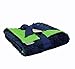 MEG ORIGINAL Navy Blue & Lime Green Minky Dot Baby Blanket 972