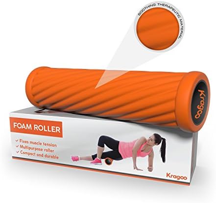 Massage Foam Roller for Deep Tissues Massaging | Myofascial Release, Physical Therapy, Pain Relief, Blood Circulation Muscle Massage Roller | Use for Recovery, Yoga, Bodybuilding, CrossFit by KRAGOO