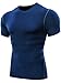 NELEUS Men's 3 Pack Workout Athletic Compression Shirts,003 Black,Grey,Blue,US L,EU XL