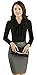JHVYF Womens Bow Tie Neck Blouse Long Sleeve Casual Work Office Tops Button Down Shirts Black US 6(Tag 2XL)