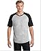SPORT-TEK Short Sleeve Raglan Jersey (T201) Heather Grey/Black, L