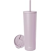 Simple Modern Insulated Tumbler with Lid and Straw | Iced Coffee Cup Reusable Stainless Steel Water Bottle Travel Mug | Gifts for Women Men Her Him | Classic Collection | 28oz | Lavender Mist