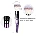Makeup Brushes Set with Travel Bag, Purple 10 PCS Prime Professional Cosmetics Foundation Powder Brow Fan Eyeshadow Highlighter Primer Blush Concealer Face Make Up Brush with Holder Carrying Case Kit
