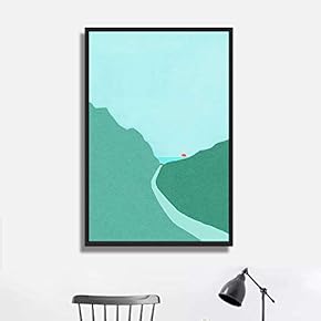 Framed Canvas Wall Art for Living Room, Bedroom Minimalistic Landscape XVI Canvas Prints for Home Decoration Ready to Hang - 16x24 inches