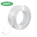 Traceless Washable Nano Adhesive Tape, Removable Reusable Tape，Double Sided Tape Heavy Duty，Clear Gel Grip Tape for Fix Carpet, Rug and Paste Decoration Items(9.84FT/3M）