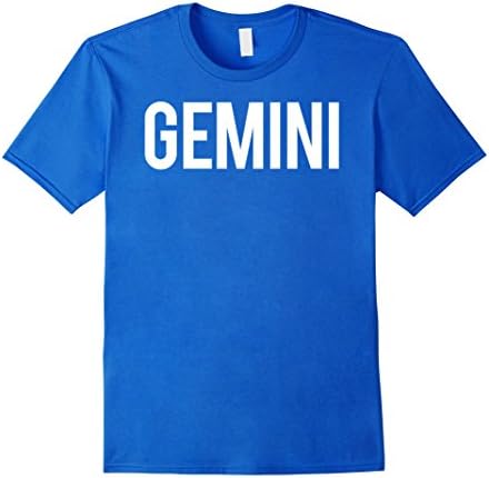 Mens Gemini T Shirt Cool zodiac horoscope funny cheap gift tee Large Royal Blue