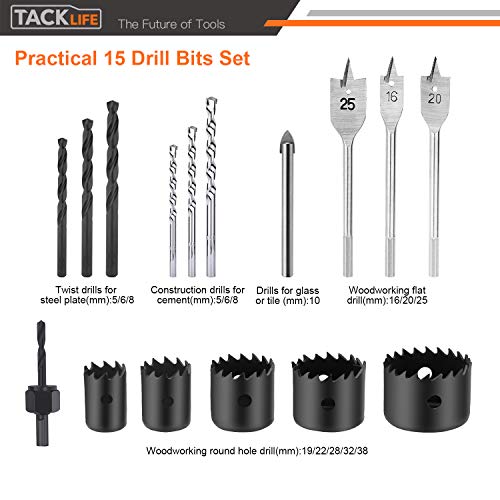 Hammer Drill, TACKLIFE 7.1Amp 3000RPM, 48000BPM Corded Drill with 15