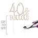 Ella Celebration 40 & Fabulous Cake Topper for 40th Birthday Party Supplies Rose Gold Decoration (40 & Fabulous Rose Gold)