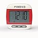 PINGKO Portable LCD Digital Multi Pedometer Calorie Counter Walking Step Distance Pedometer with Clock - Red