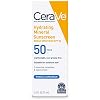 CeraVe 100% Mineral Sunscreen SPF 50 | Face Sunscreen with Zinc Oxide & Titanium Dioxide for Sensitive Skin | 2.5 oz, 1…