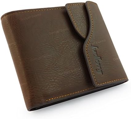 Mens Stylish Brown Leather Wallet with Pull out ID Card Holder / Business Credit Card Slots Note Compartments Coin Purse NEW UK
