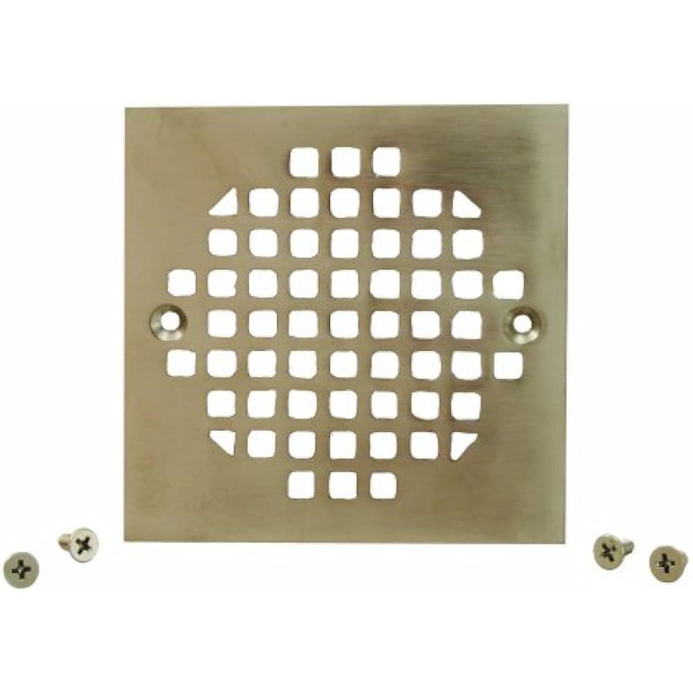 Plumbest C6083BN Square Cast Brass Strainer, Brushed Nickel Shower
