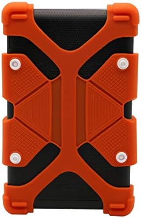 Universal 8.9 to 12 inch Tablet Case,Shockproof Silicone Protective Cover with Stand for iPad Air 3/2/1 2019, Kindle, Q8, Samsung Galaxy Tab S4, S5-10.5", Verizon, RCA (Orange)
