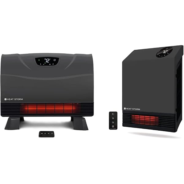 Amazon.com: Heat Storm Phoenix HS-1500-PHX, Infrared Space Heater with  Attachable Feetu0026 Wall Gray HS-1000-WX Deluxe Indoor Infrared Space Saving-1000  Watts-Remote Control-Home u0026 Office Heater-Safe to Touch Grill : Home u0026  Kitchen