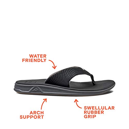 Reef Men's Sandals, Reef Rover, Black, 13 | Pricepulse