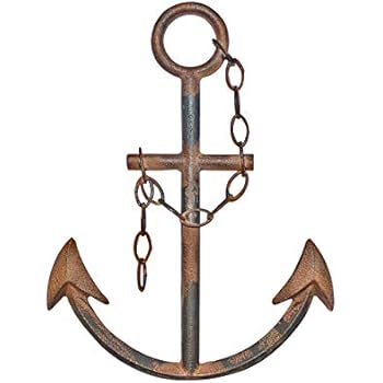 Amazon Com Wall Charmers 16 Rustic Cast Iron Metal Anchor Wall