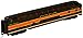 85' - Budd Full Dome - Great Northern (Orange and Green) Passenger Car with Lighted Interior. HO Scale