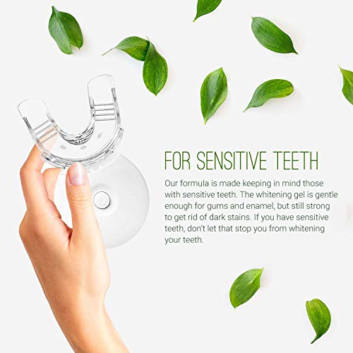 Aroamas Teeth Whitening Kit, With Led Light, for Sensitive Teeth, Comfortable Fit, Brighter Smile in 7 Days