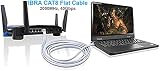 IBRA Cat8 Ethernet Cable 40Gbps 2000Mhz Flat White RJ45 SSTP 1M Network Lan view 9