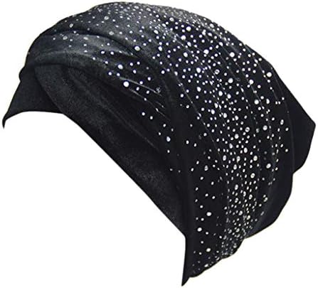 Womens Pleated Beanie Hat- Diadia Ladies India Stretch Retro Print Cotton Turban Hat Head Scarf Wrap Cap - Mothers Days Gifts for Mum (C)