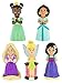 Disney Parks Princess and Fairy Squeeze Toy Set Rapunzel Mulan Jasmine Tiana Tinkerbell