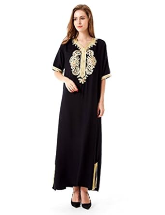 Baya Muslim abaya caftan dubai dress for women Islamic clothing rayon gown jalabiyas