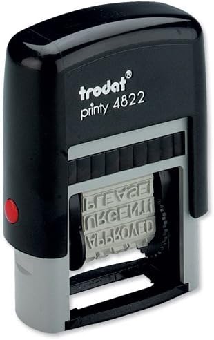 Trodat 4822 Dial-A-Phrase Self-inking Stamp, Blue Ink