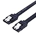 Mudder 18 Inch Straight SATA III 6.0 Gbps Cable, Black, 6 Pack