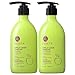 Luseta Apple Cider Vinegar Shampoo and Conditioner for Hair Loss,Clarifying, Dandruff - Sulfate Free, for Damaged and Oily Hair Types, Men and Women - 2 x 16.9oz