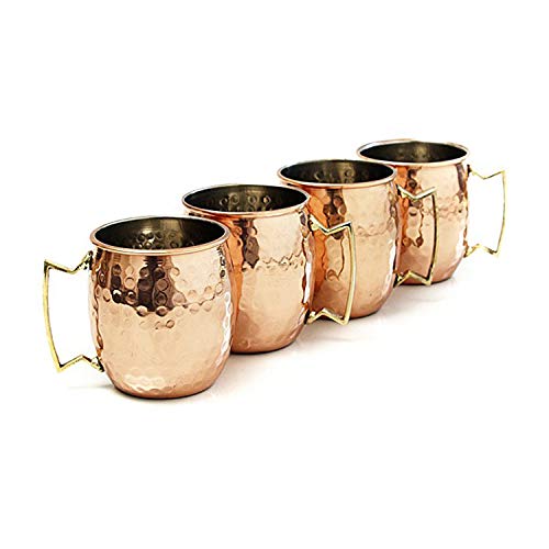 Heych 1 STK. Moscow Mule Kupferbecher COPPLI, gehämmert und handgefertigt (Kupfer und Edelstahl), ideal für kalte oder… – Bild 6