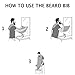 Ystar Beard Apron & Beard Template Tool (Combo) Facial Hair Trimming & Clippings Catcher | Shaving Accessory Guide for Side Burns,Curve Cut By Ystar(White)