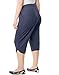 Just My Size Women's Plus-Size French Terry Dolphin-Hem Pocket Capri Pants-4XL-Silverstone Heather