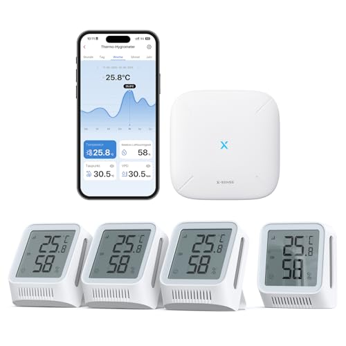 X-Sense WLAN Hygrometer Thermometer Innen mit LCD-Display, STH0A41